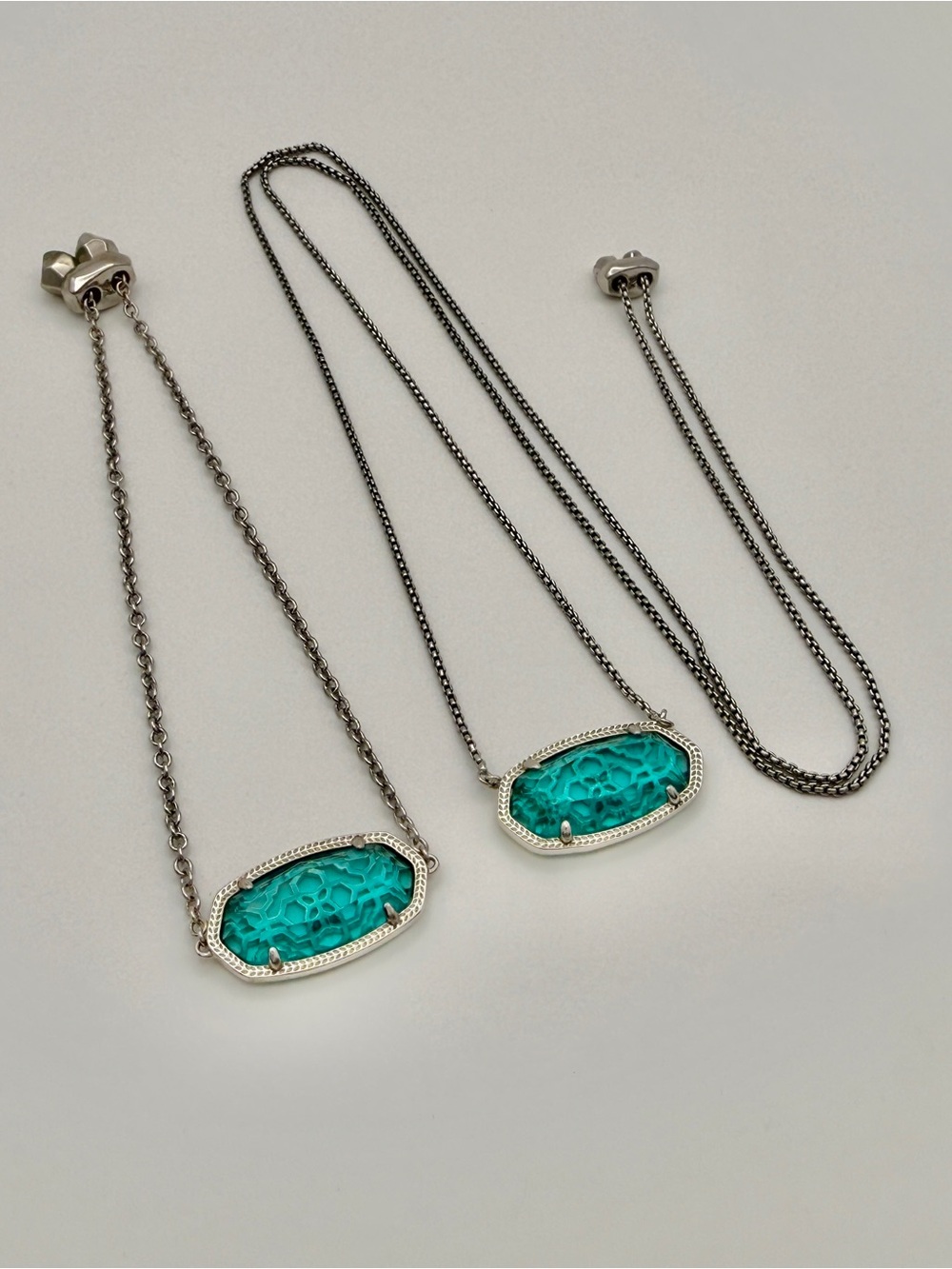 Kendra Scott London Blue Glass Rhodium Necklace & Bracelet Set